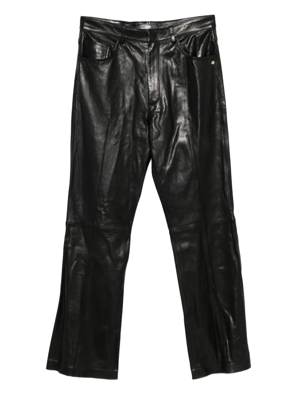 AMIRI leather bootcut trousers | Black | Image 1