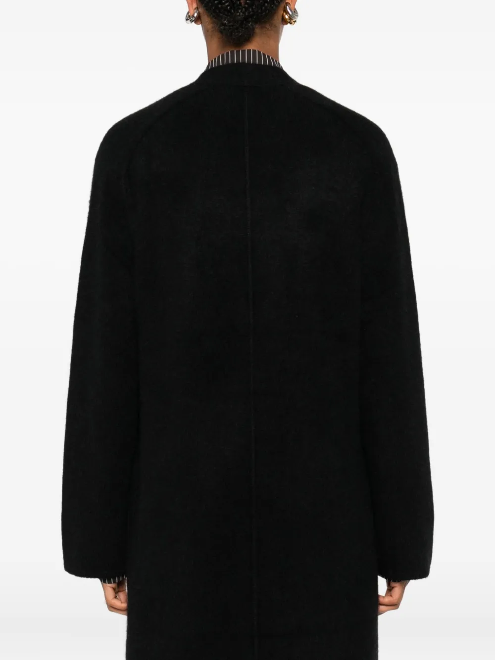 Loulou De Saison Buttoned Cardigan Coat In Black
