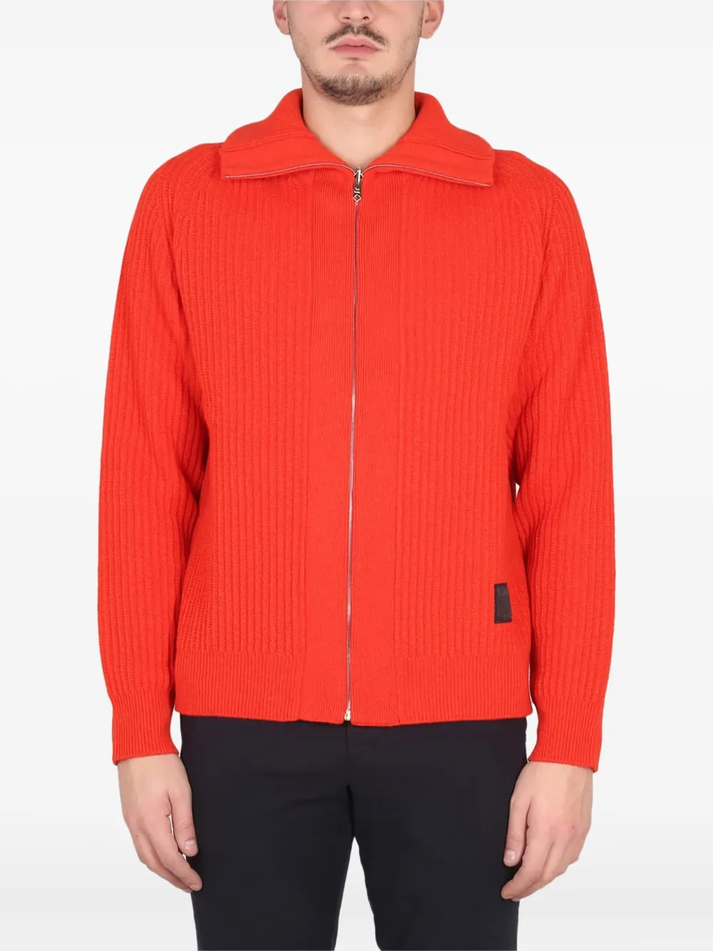 Paul Smith zipped-ribbed knitwear | Orange | Image 1