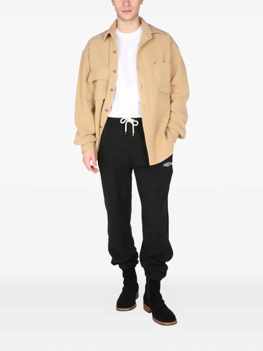 MOUTY wool pocket shirt - Beige