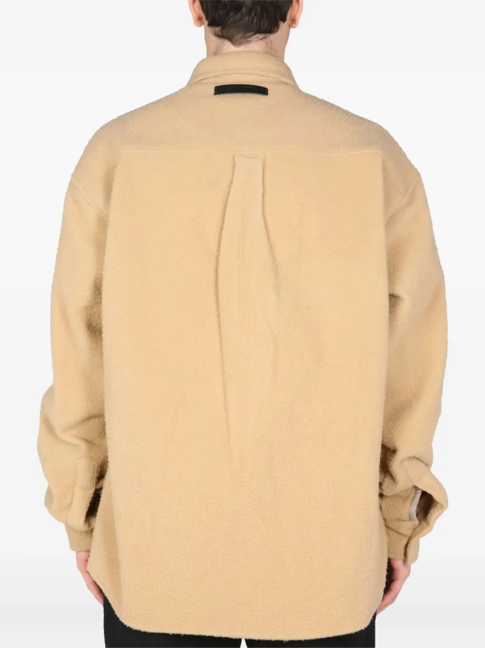 MOUTY Wollen overhemd met zak Beige