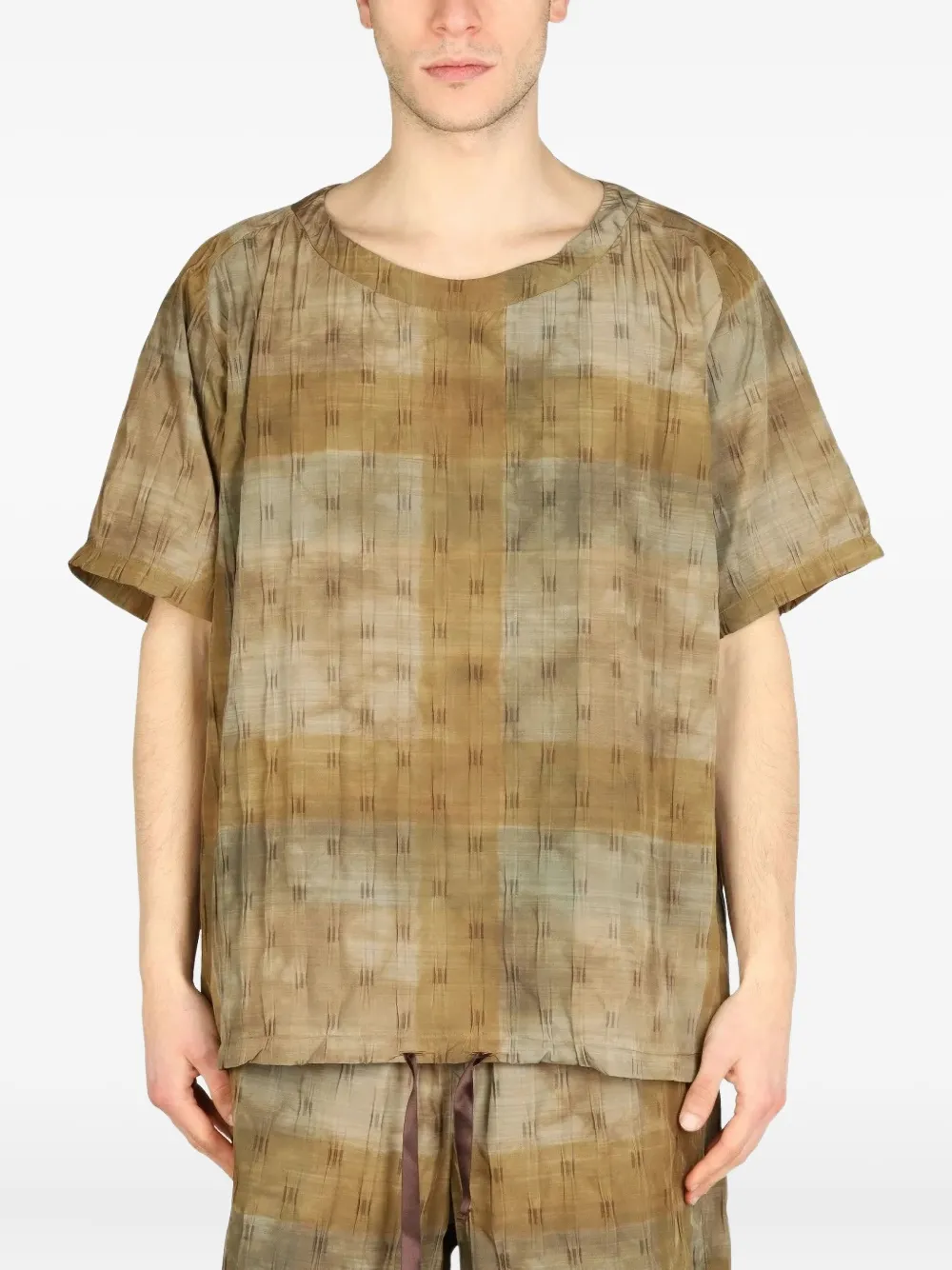 Needles textured T-shirt | Brown | Image 1
