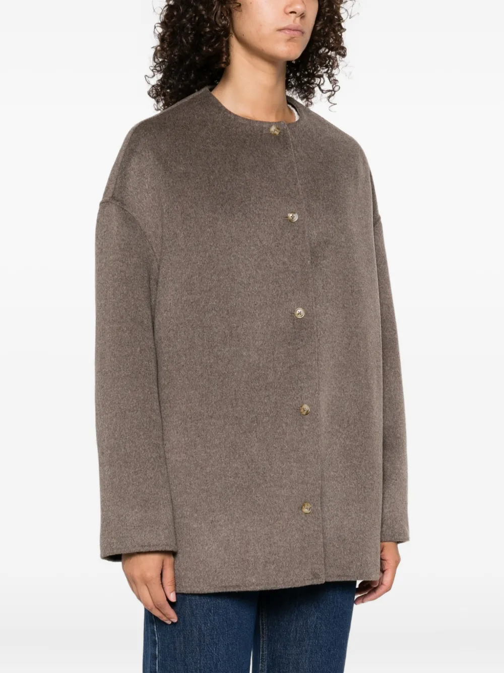 LouLou de Saison Dunne button-fastening wool jacket Beige