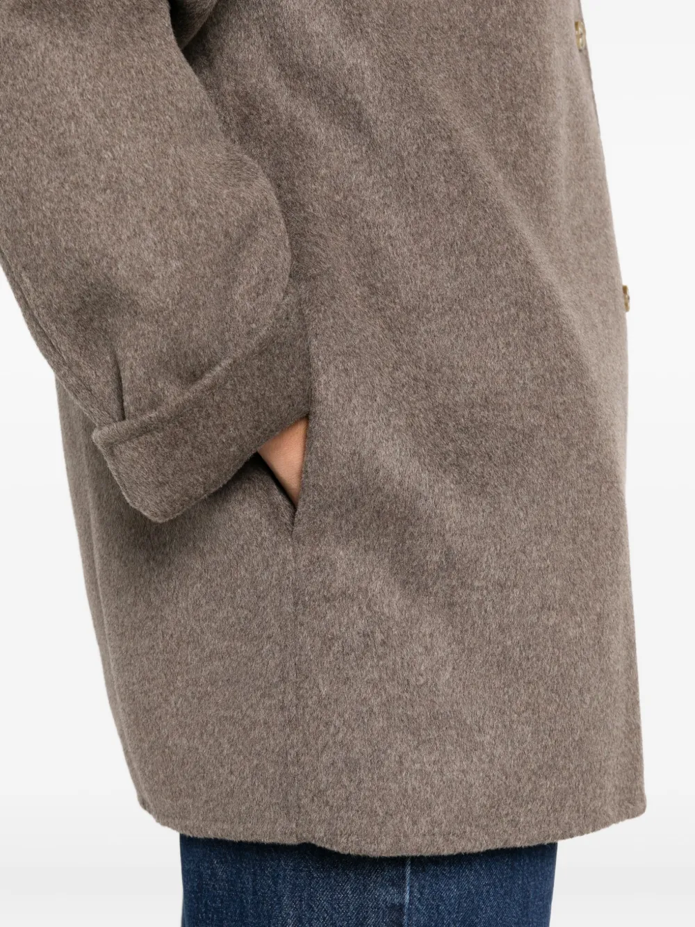 LouLou de Saison Dunne button-fastening wool jacket Beige