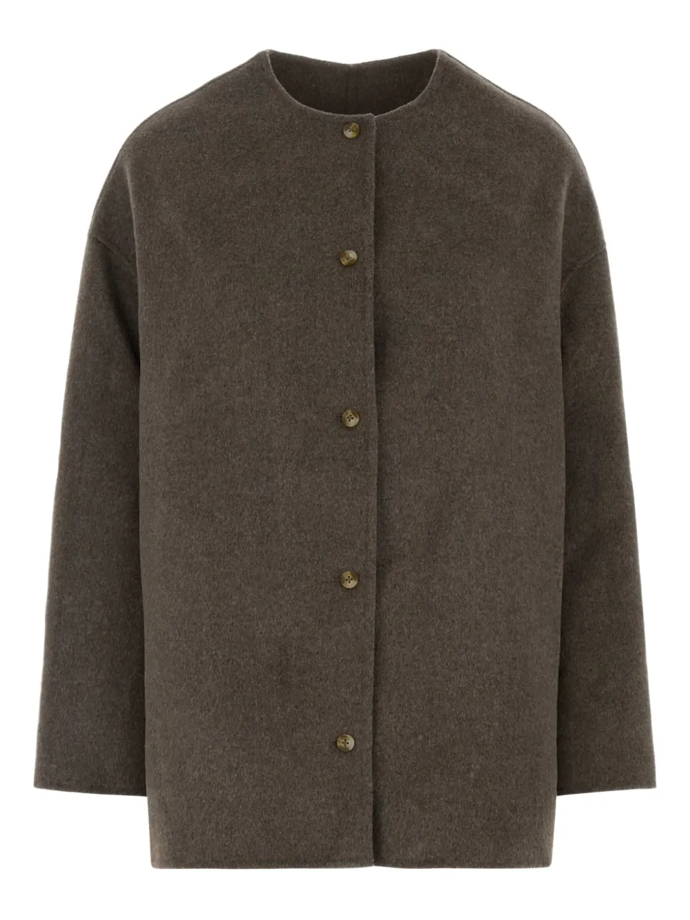 LouLou de Saison Dunne button-fastening wool jacket - Toni neutri