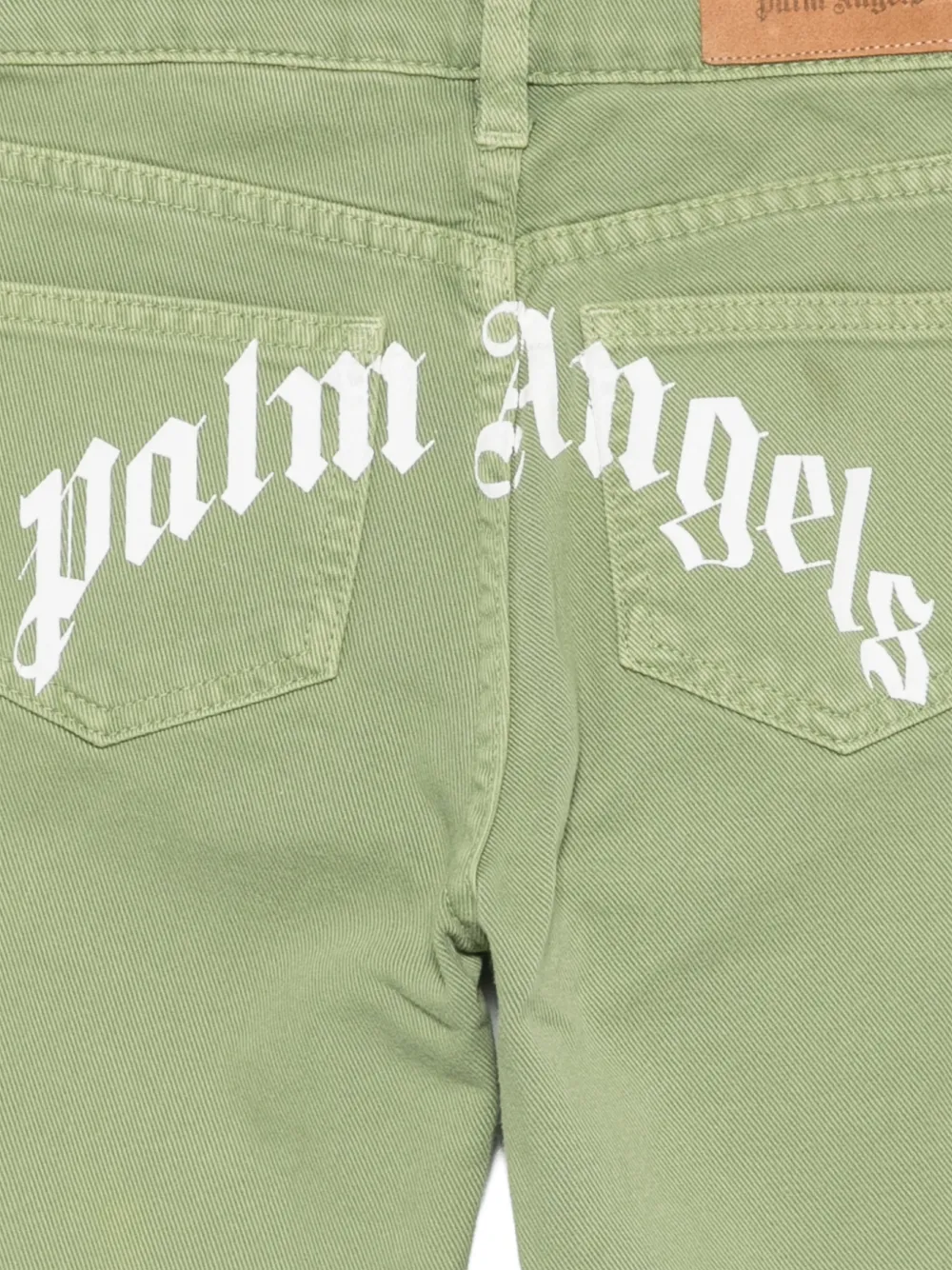  Palm Angels Kids Logo-print Jeans - Verde 