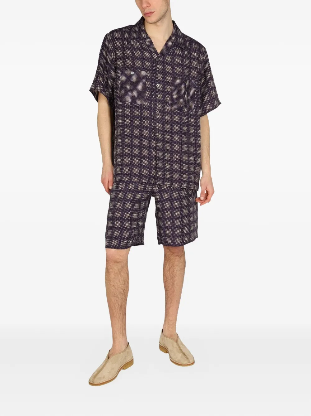 Needles checked bermuda shorts - Paars