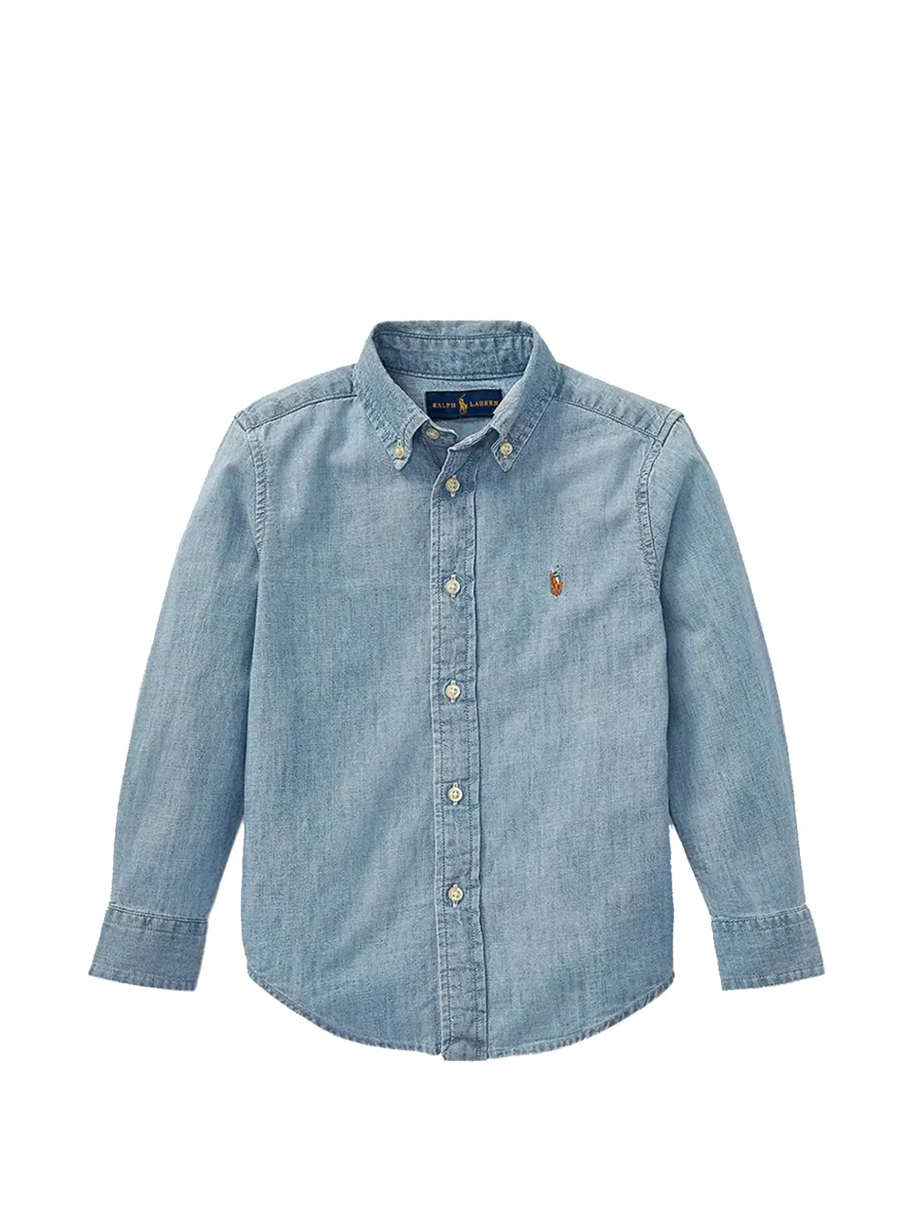 POLO RALPH LAUREN KIDS button-fastening long-sleeve shirt - Blu
