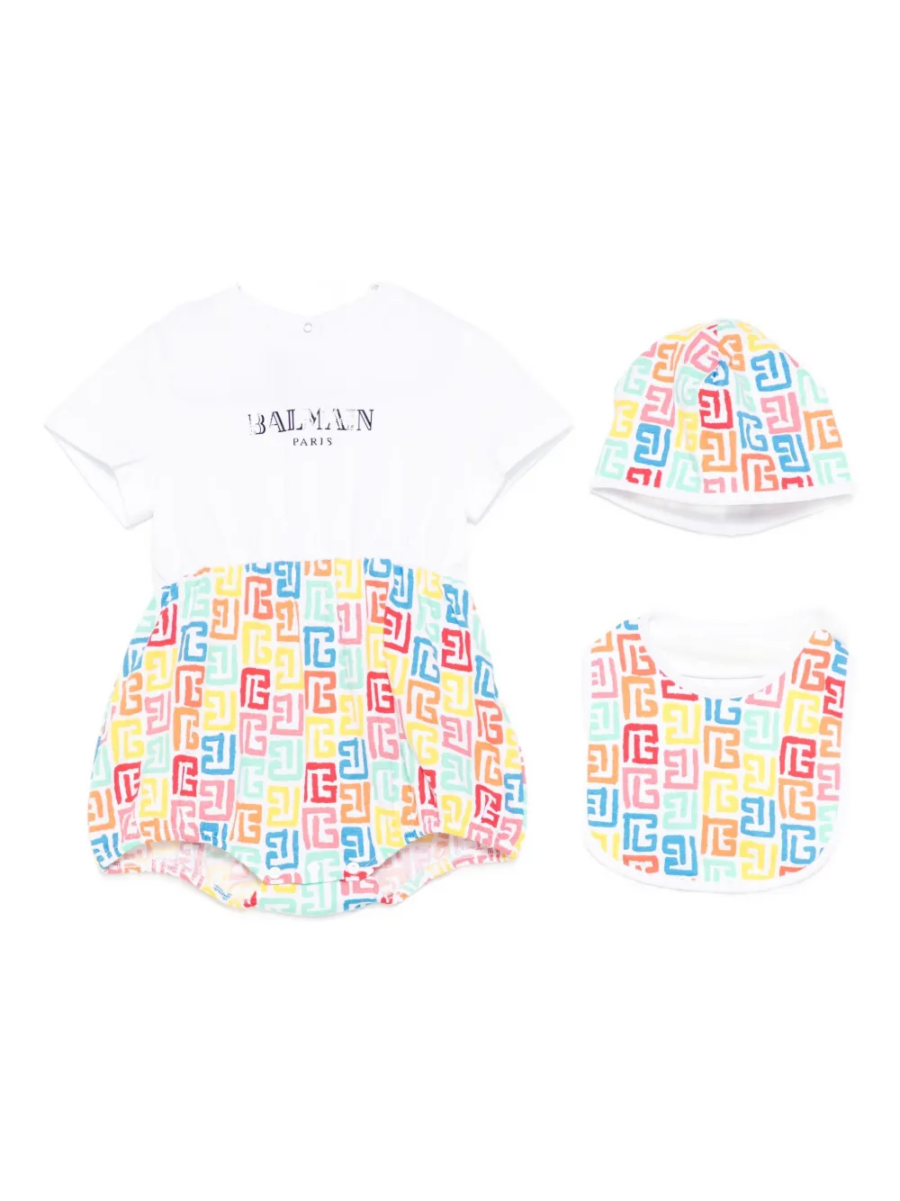 Balmain Kids logo-print shorties (set of three) - ホワイト Balmain Kids logo-print shorties (set of three) - ホワイト