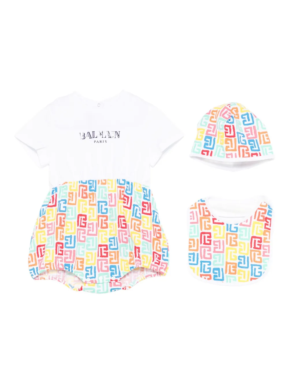 Balmain Kids logo-print shorties (set of three) - ホワイト Balmain Kids logo-print shorties (set of three) - ホワイト