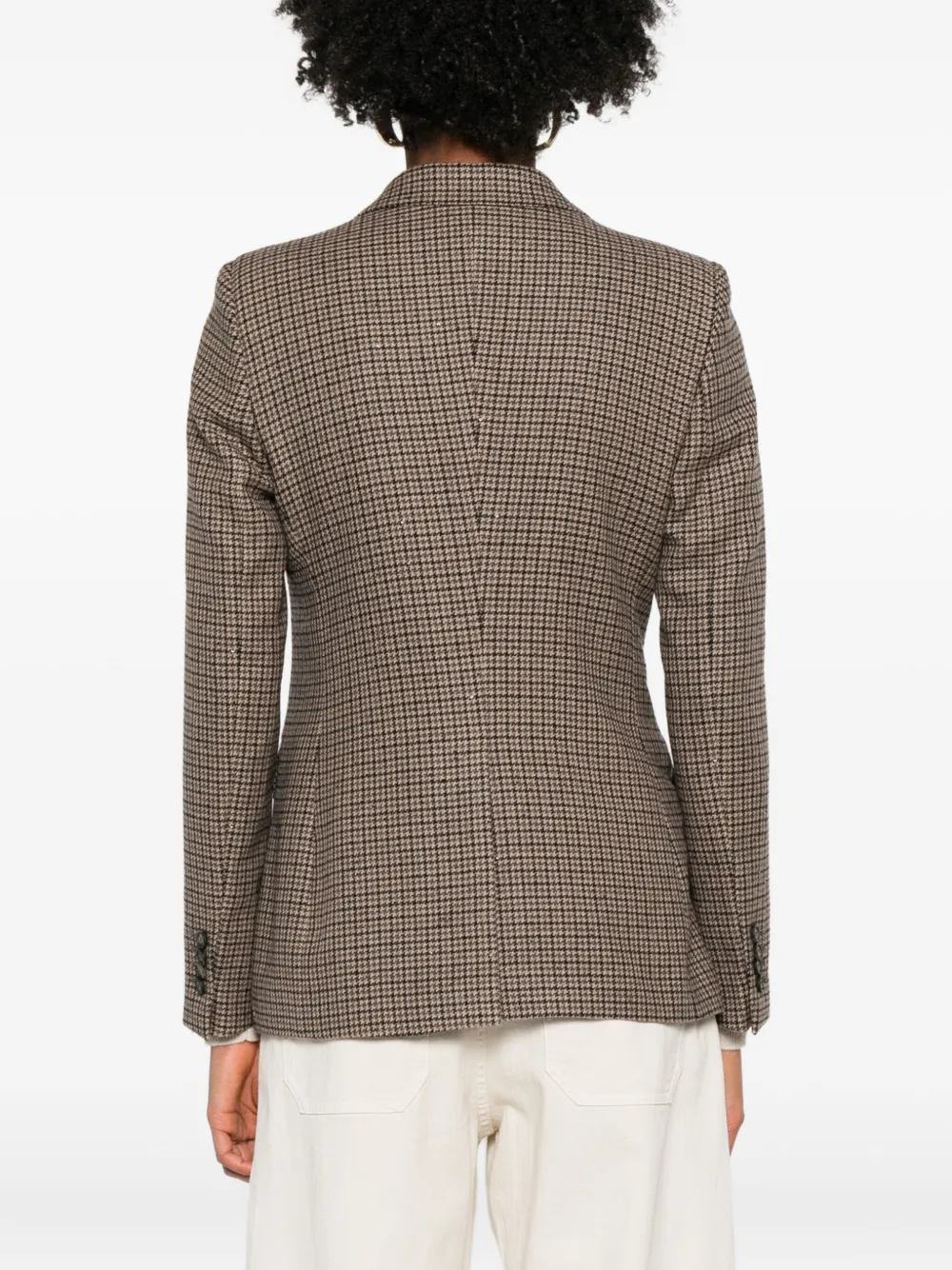 Tagliatore Blazer met pied-de-poule print Bruin