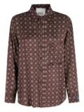 Erika Cavallini geometric-print shirt - Brown