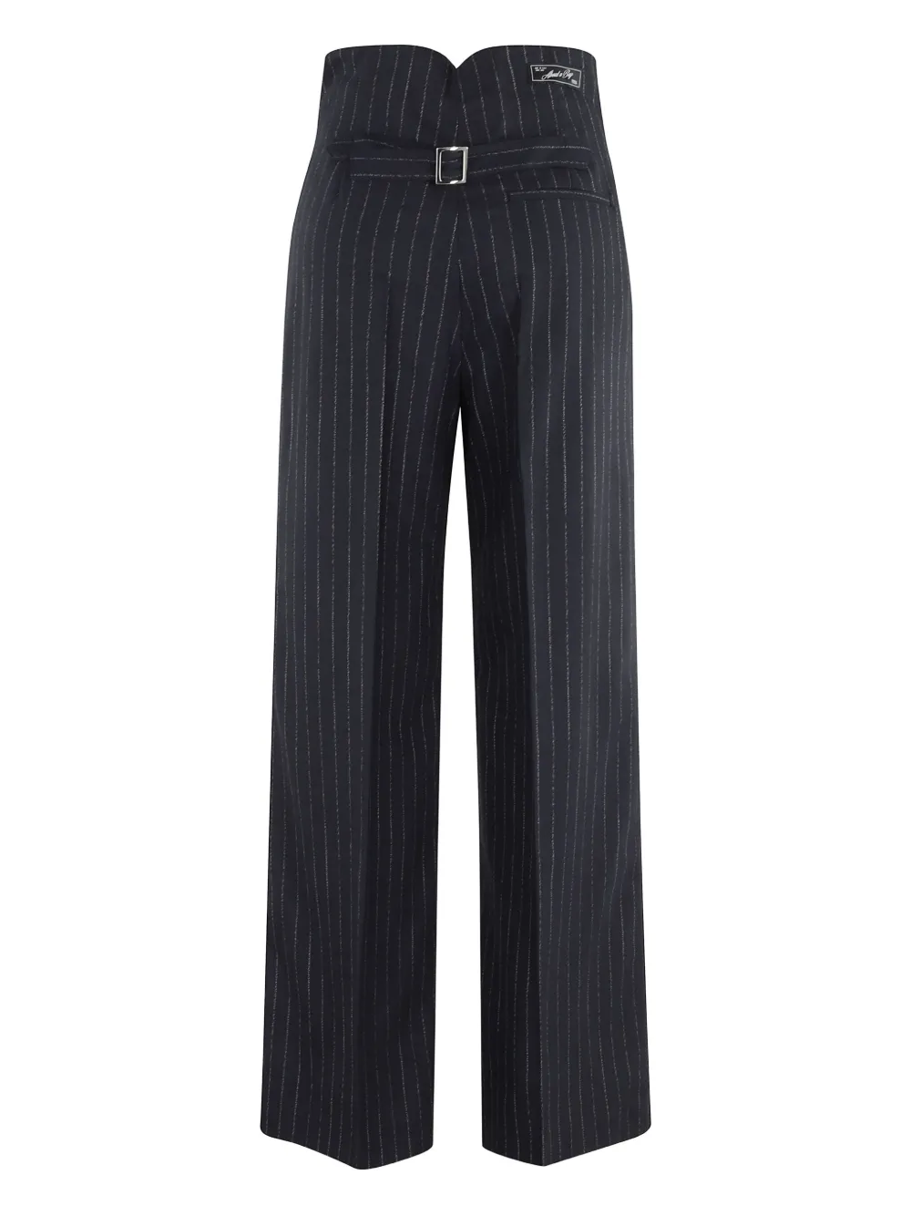 Erika Cavallini pinstripe pleated trousers Blauw