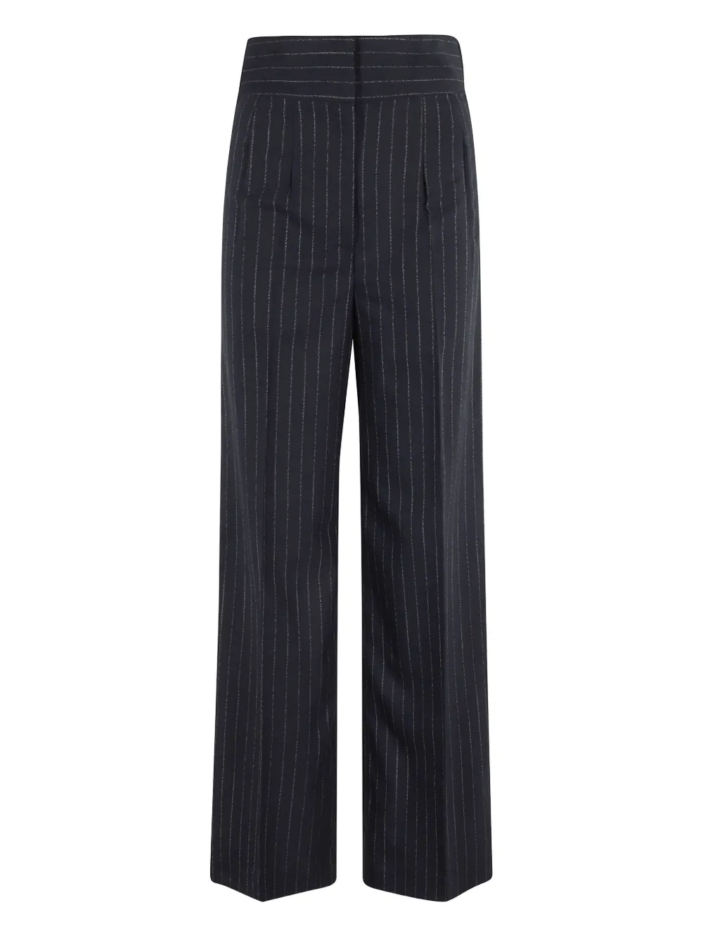 Erika Cavallini pinstripe pleated trousers Blauw