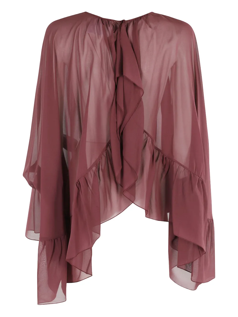 Erika Cavallini ruffled-sleeve top Rood