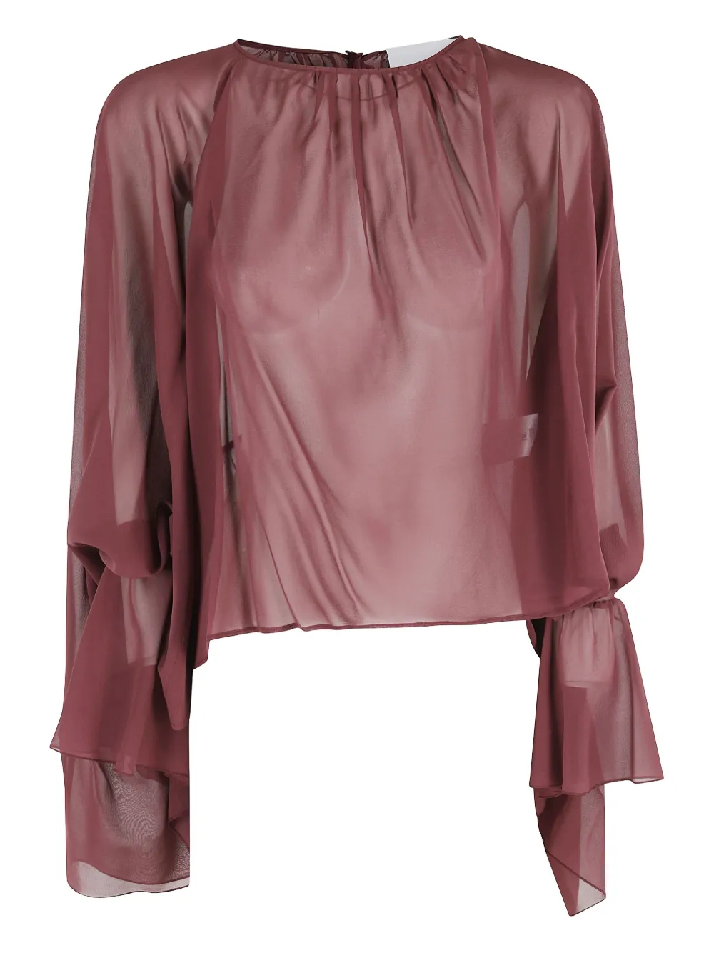 Erika Cavallini ruffled-sleeve top - レッド Erika Cavallini ruffled-sleeve top - レッド