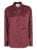 Erika Cavallini patterned button-down shirt - Red