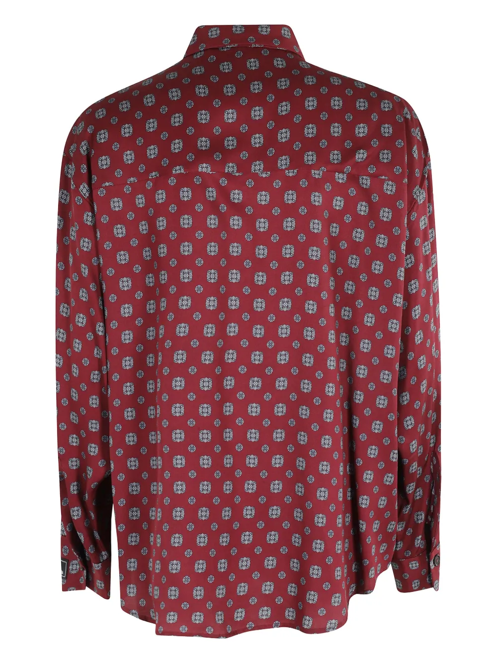 Erika Cavallini Patterned Button-down Shirt In Red