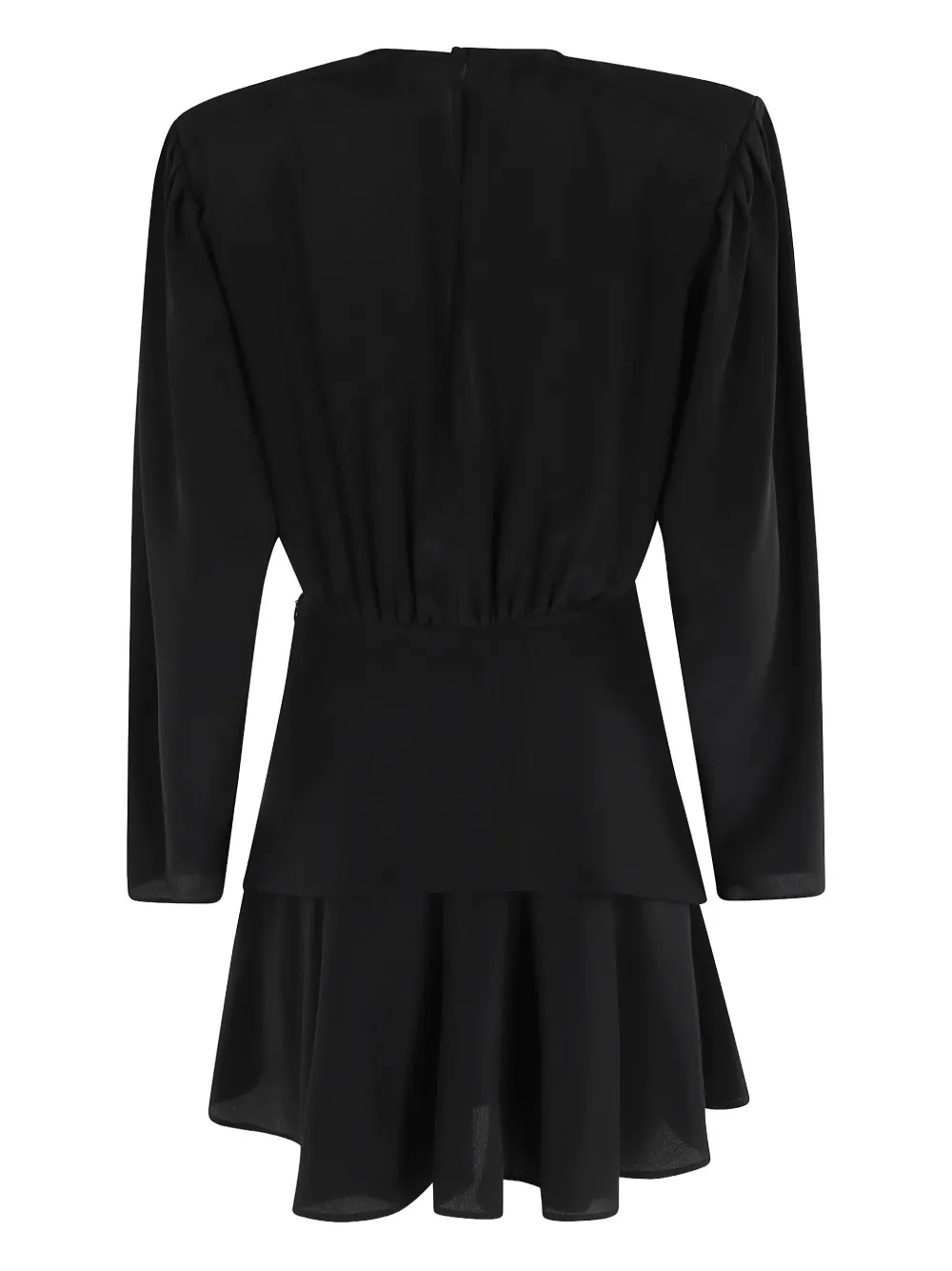 Erika Cavallini tiered-skirt mini dress Zwart