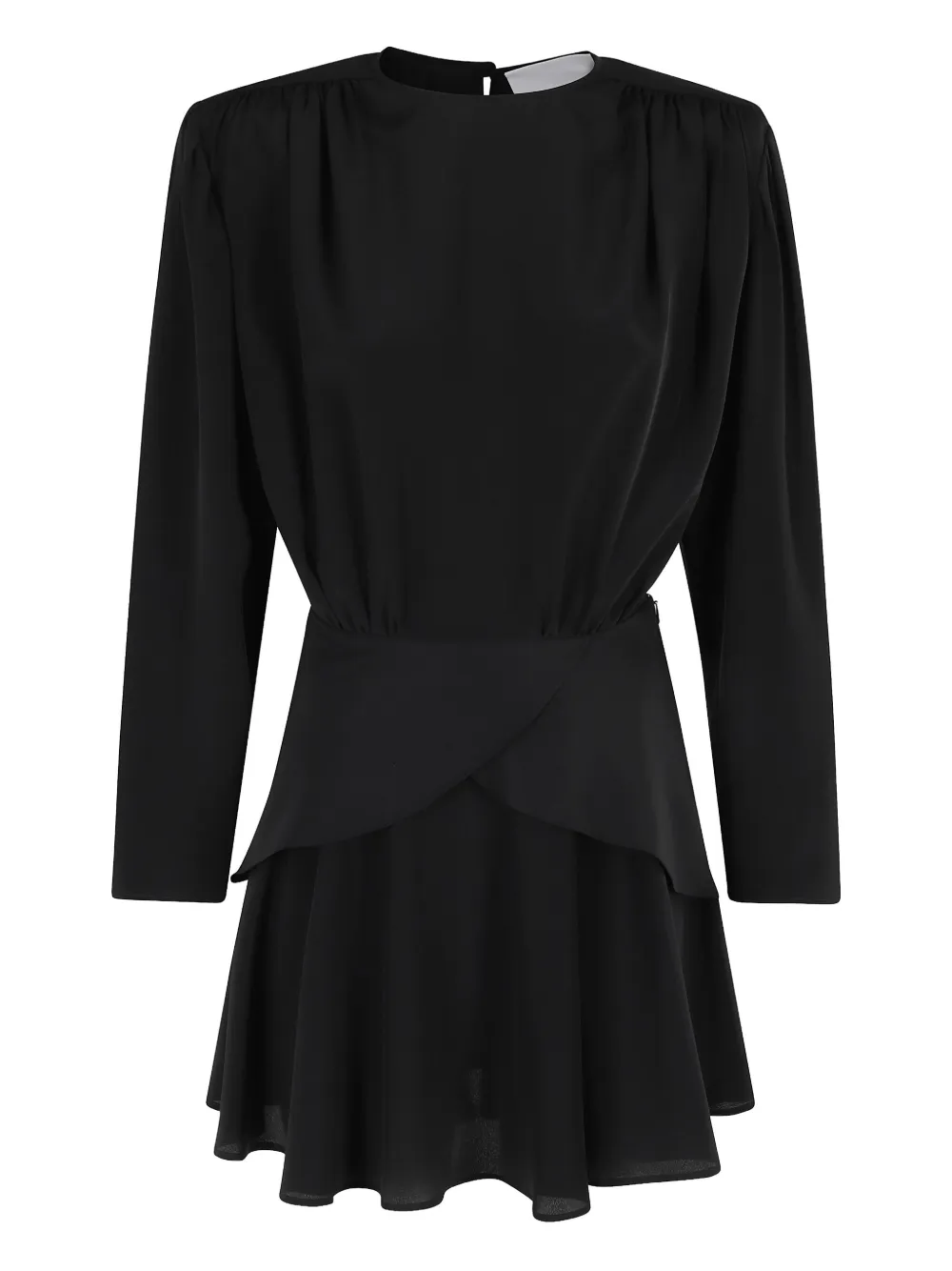 Erika Cavallini tiered-skirt mini dress Zwart