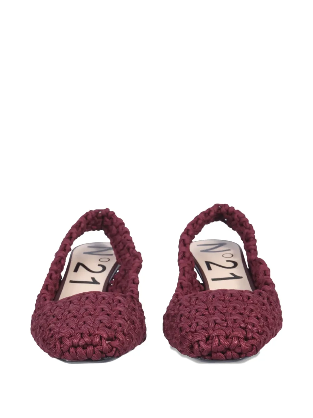 N°21 Woven Leather Pumps In Red