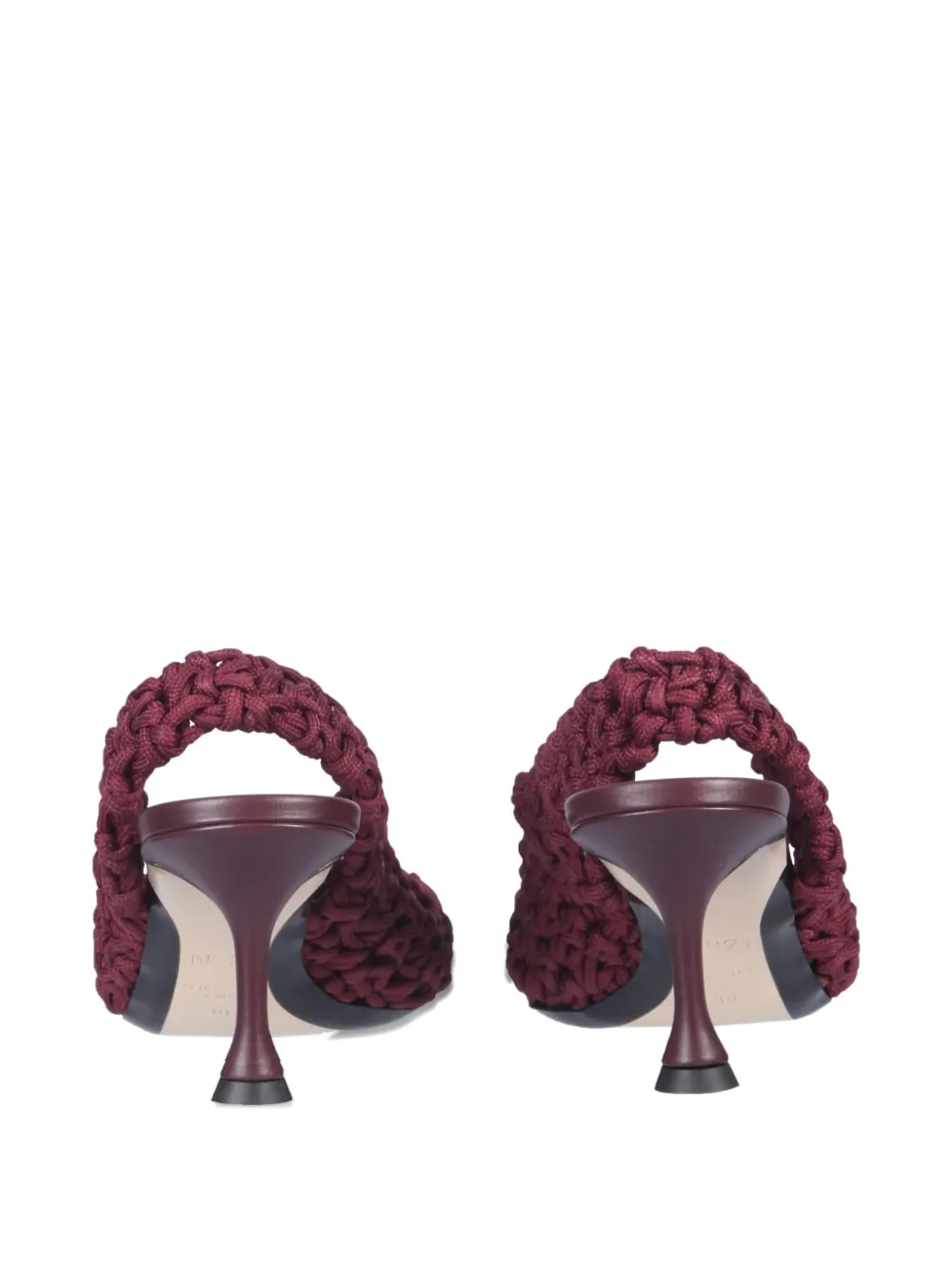 N°21 Woven Leather Pumps In Red