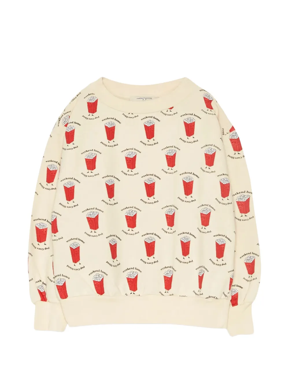 Weekend House Kids. popcorn-print sweatshirt - Toni neutri