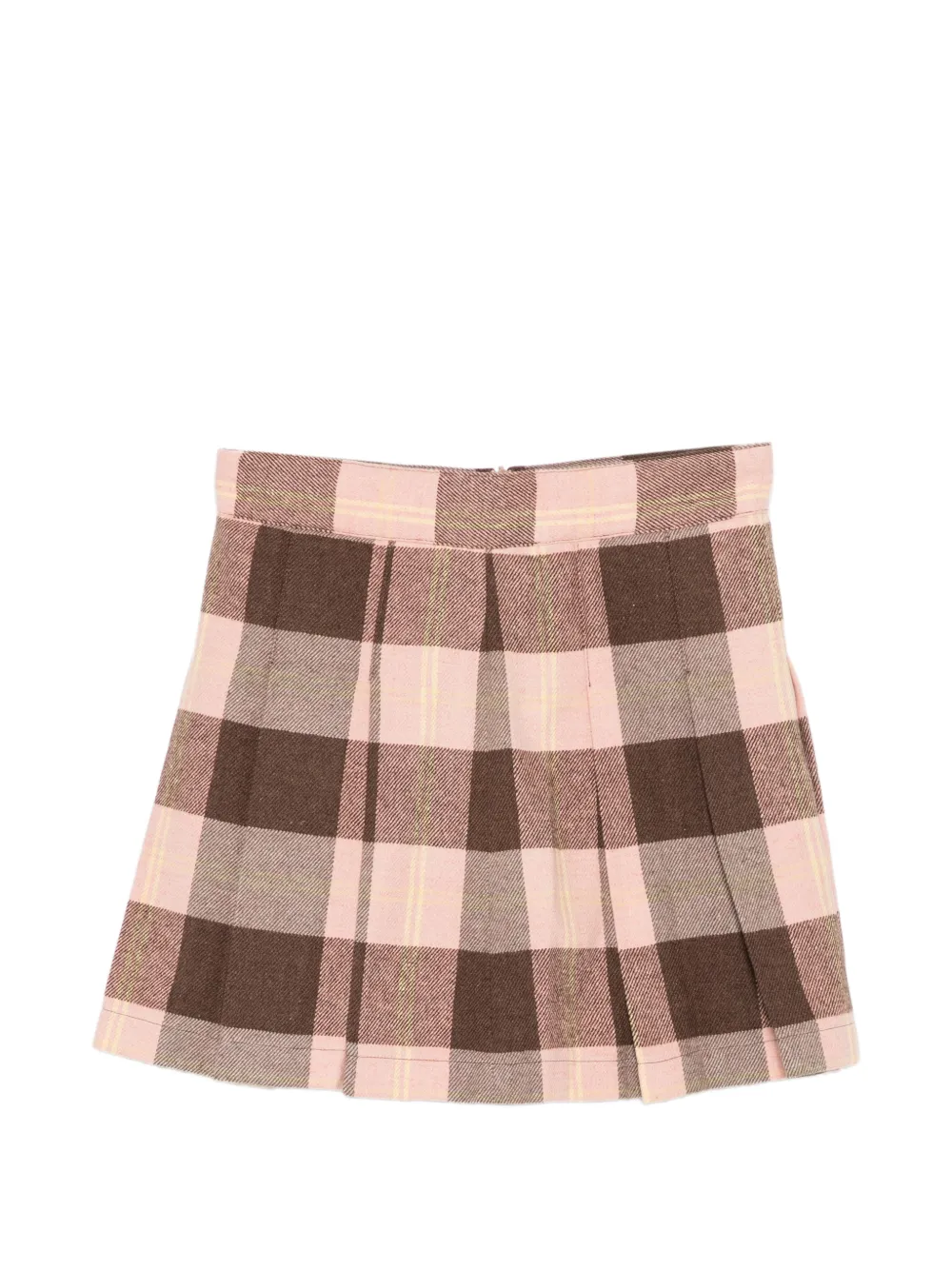 Palm Angels Kids check-pattern pleated skirt - Rosa