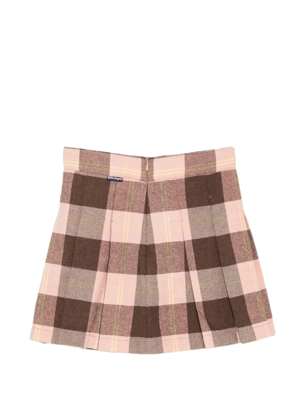 Palm Angels Kids Geruite plooirok Roze