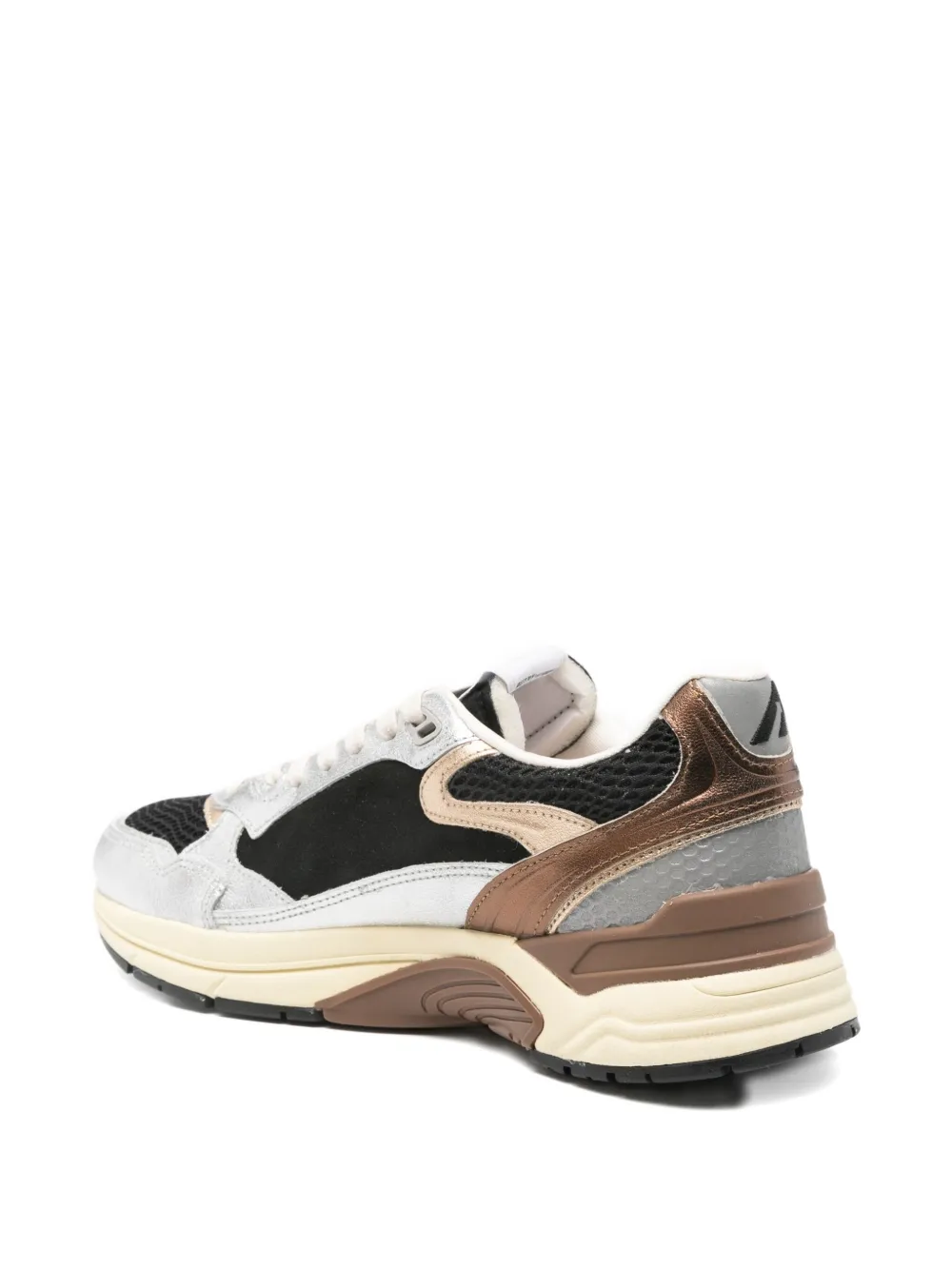 Autry Hyperway metallic leather mesh sneakers Black