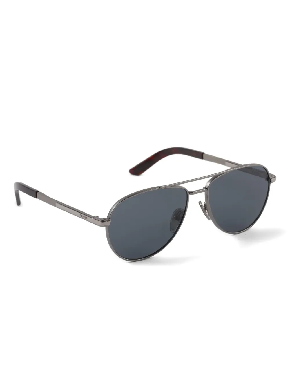 Prada Eyewear Zonnebril met metalen montuur Zilver