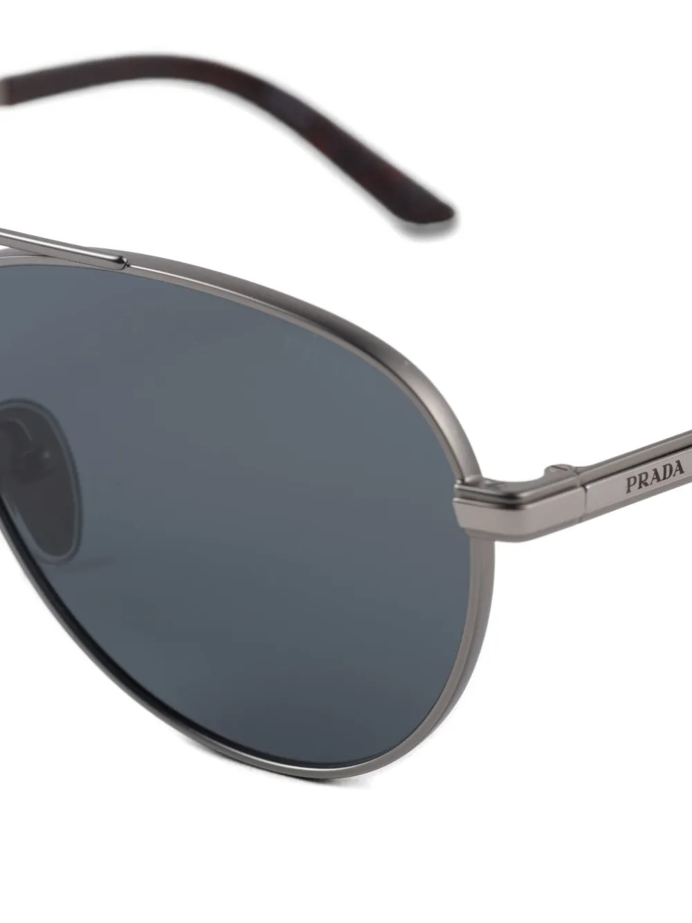 Prada Eyewear Zonnebril met metalen montuur Zilver