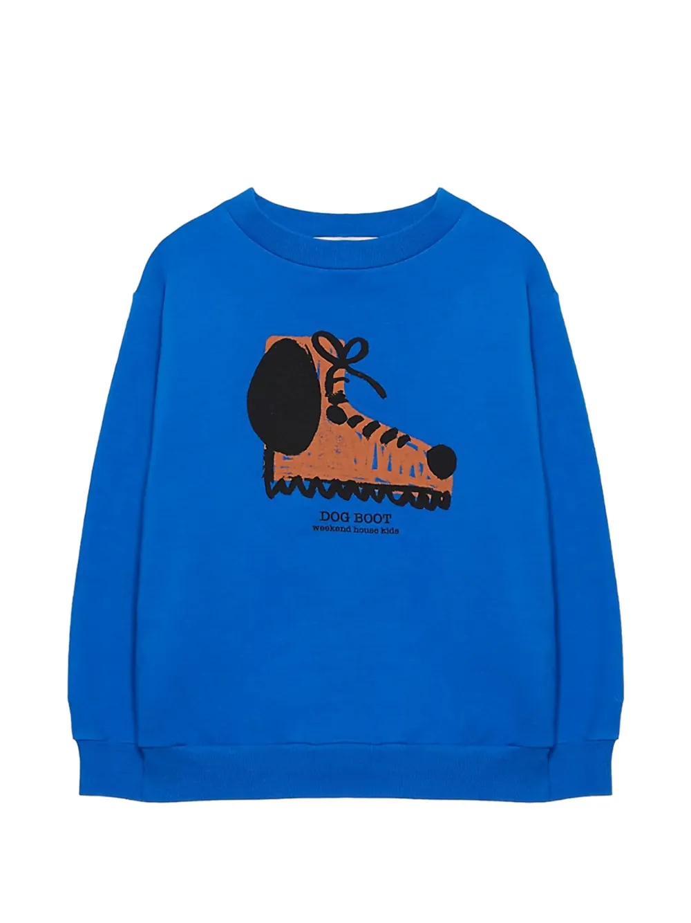 Weekend House Kids. dog boot graphic-print sweater - Blu