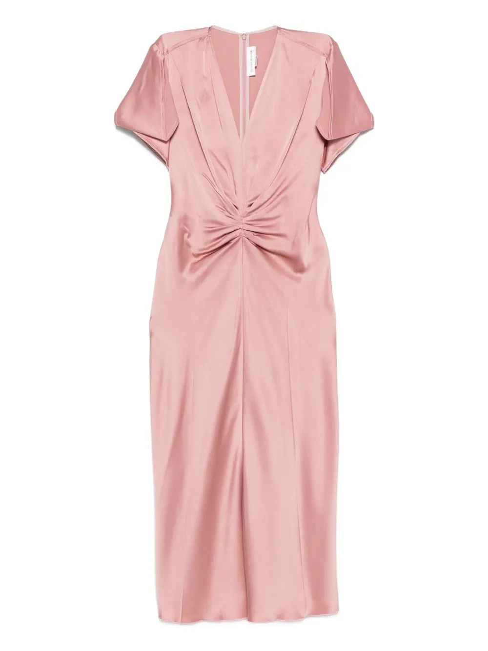 Victoria Beckham Midi-jurk met V-hals Roze
