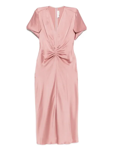 Victoria Beckham V-neck draped midi dress