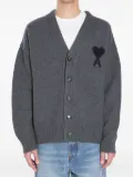 AMI Paris heart-logo button cardigan - Grey