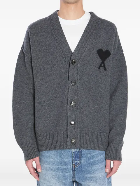 AMI Paris heart-logo button cardigan