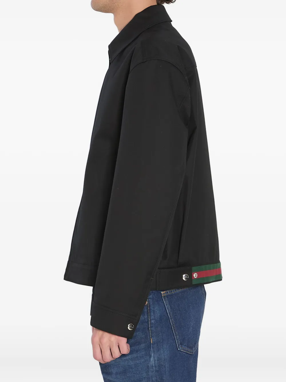 Gucci Shirtjack met Web-detail Zwart