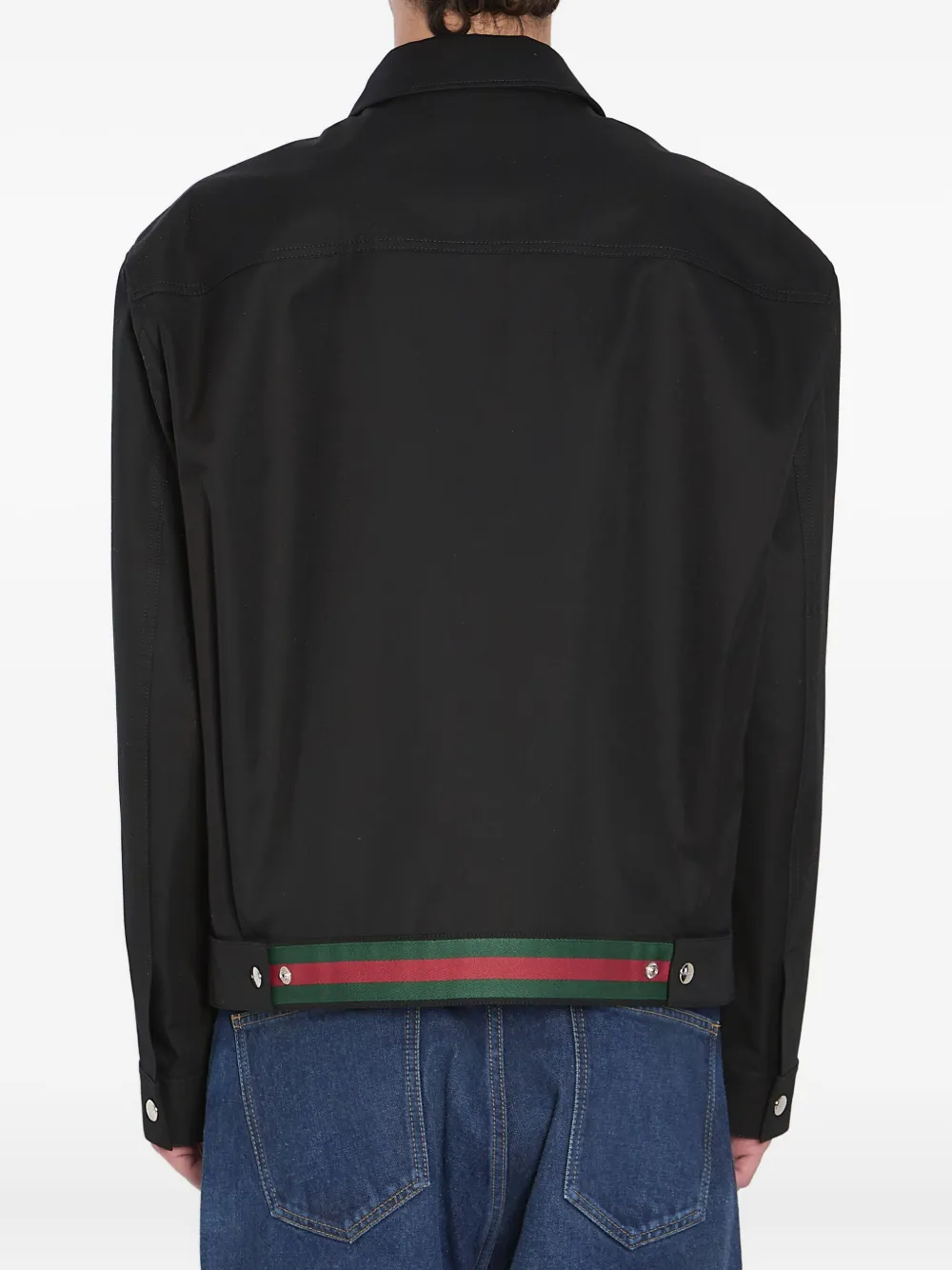 Gucci Shirtjack met Web-detail Zwart
