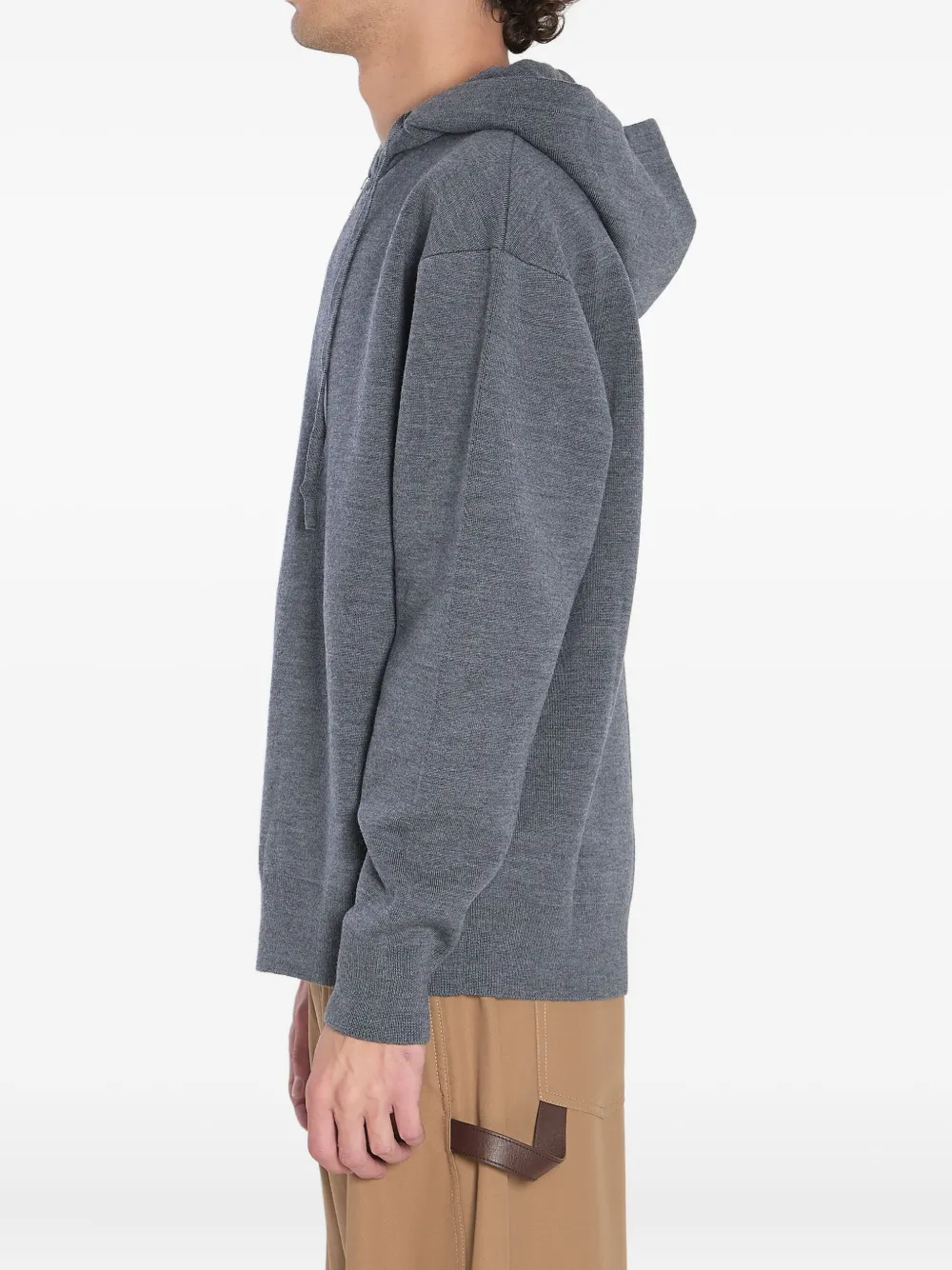 LOEWE Anagram geribbelde hoodie Grijs