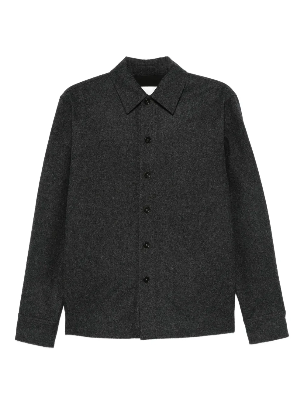 Jil Sander+ Button-down Wool Shirt In Black