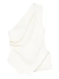 Róhe draped one-shoulder top - Neutrals
