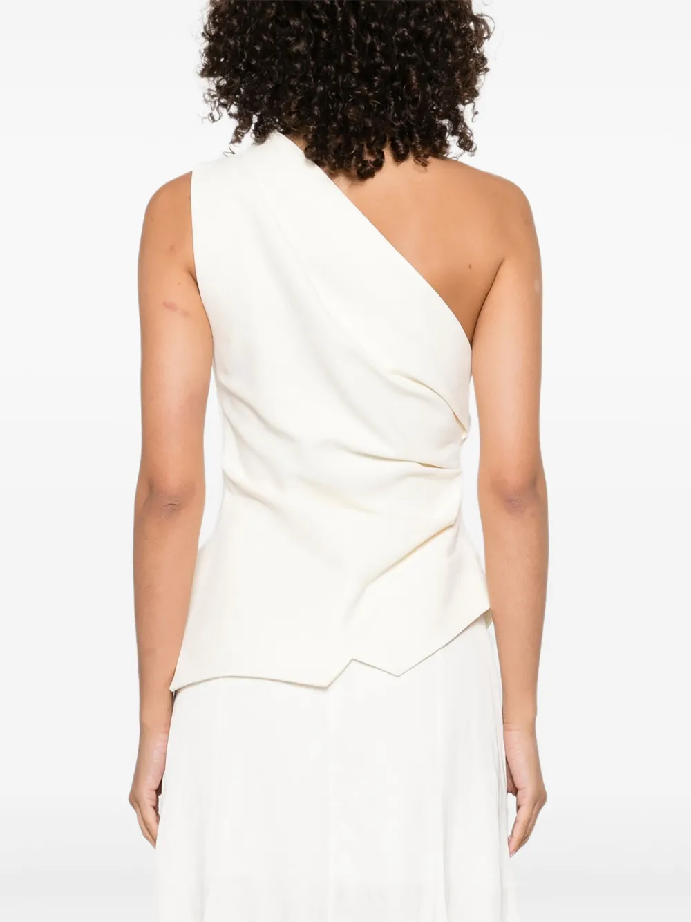 Rohe Draped One-shoulder Top In White