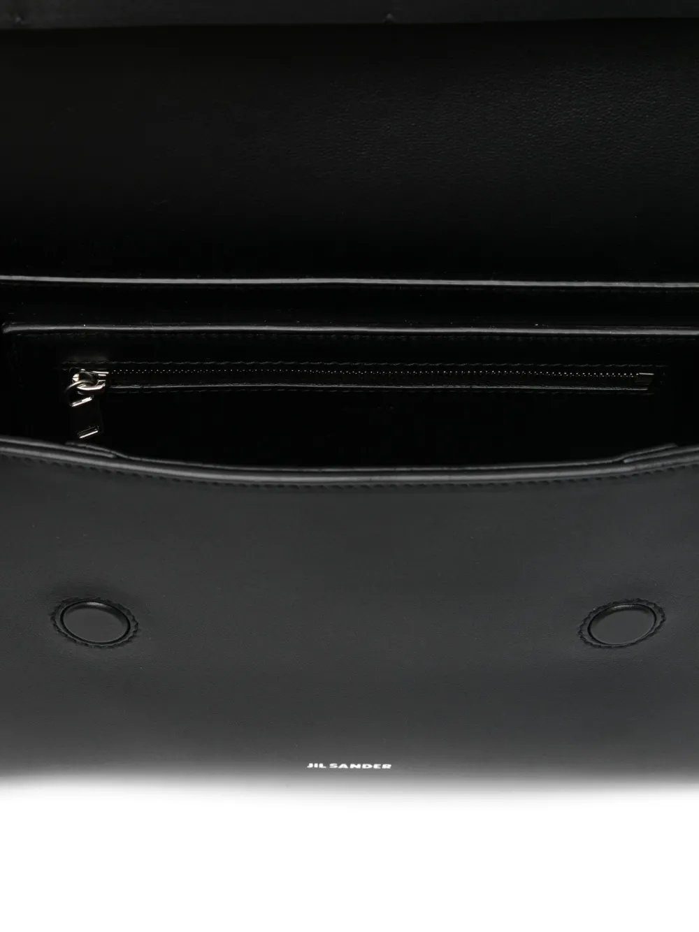 Jil Sander Schoudertas met logoprint Zwart