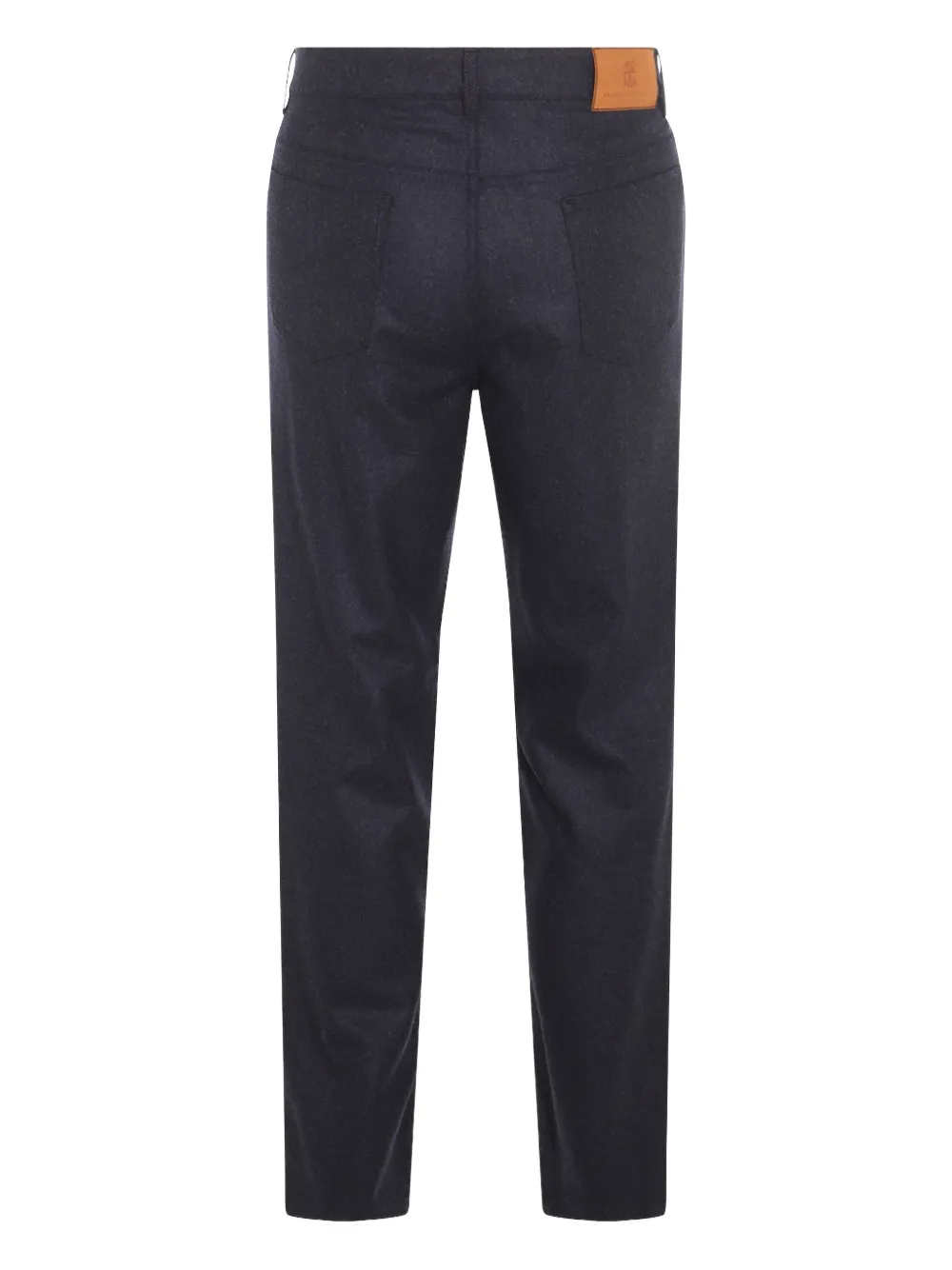Brunello Cucinelli Broek met geborduurd logo Blauw