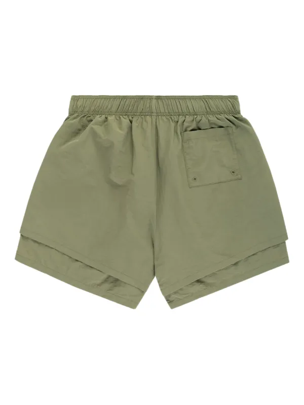 (USED)Sp5der Og Web DoubleLayer ショーツ パンツ SP5DER OG Web double-layer Shorts | Green | FARFETCH