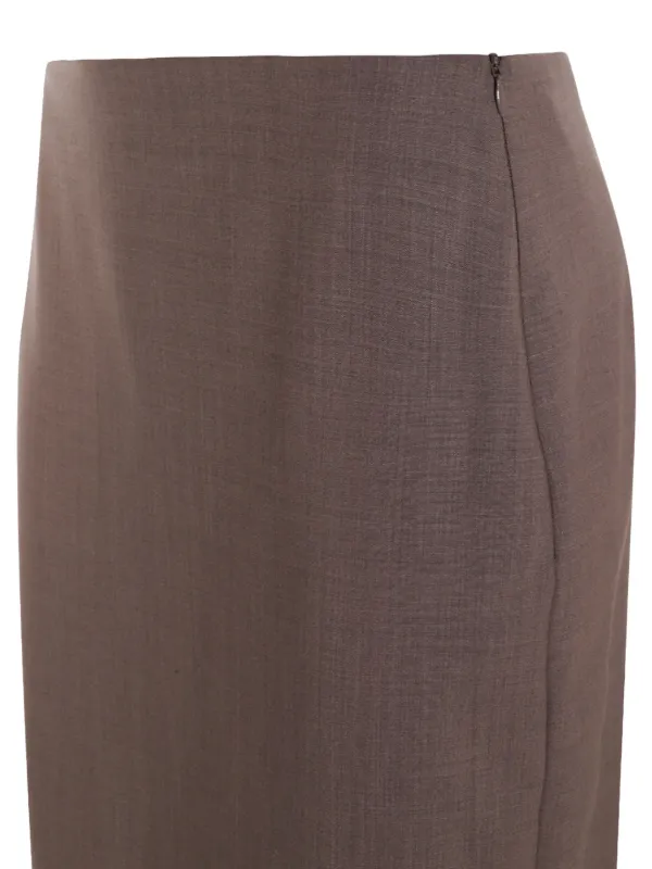スカート Brunello Cucinelli Flowing Brown Maxi Skirt With Minimalist BRUNELLO CUCINELLI | Brown Women's Maxi Skirts | YOOX