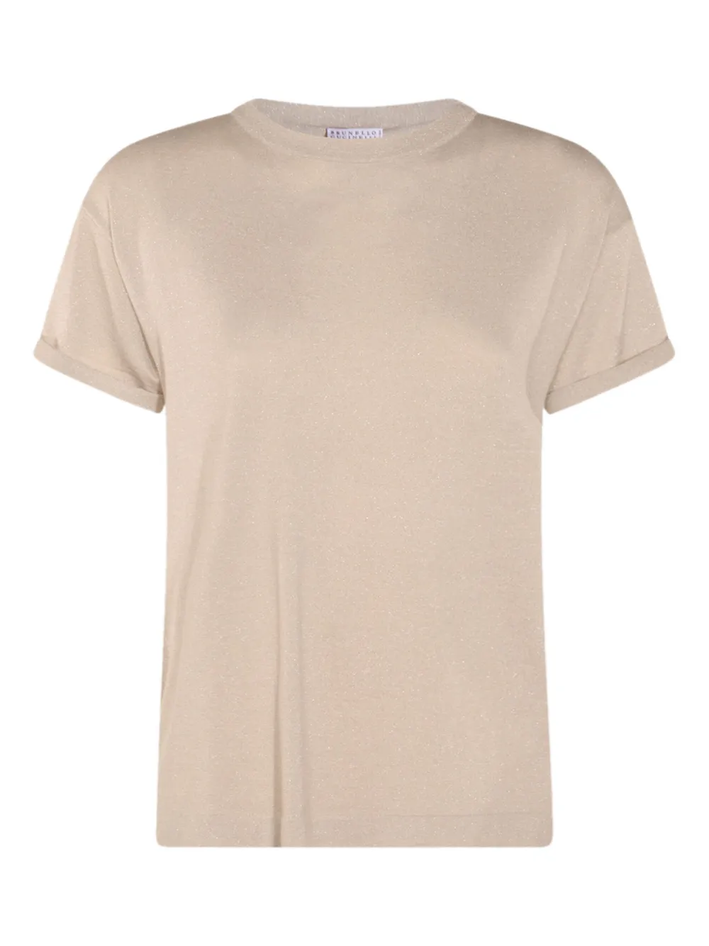 glitter-effect short-sleeve top