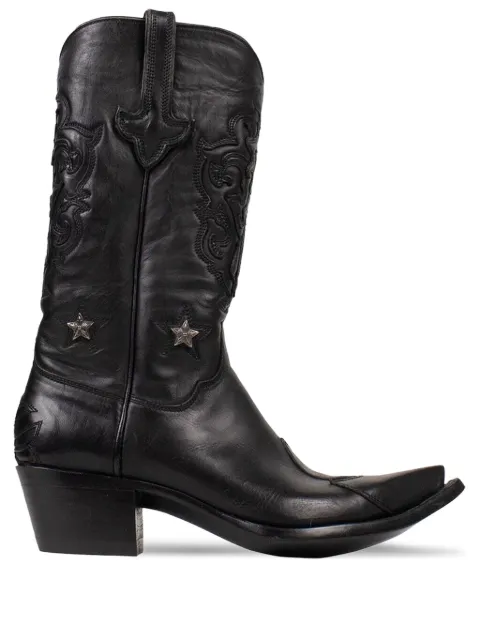 Chrome Hearts بوت جلد بأبليكة نجمة