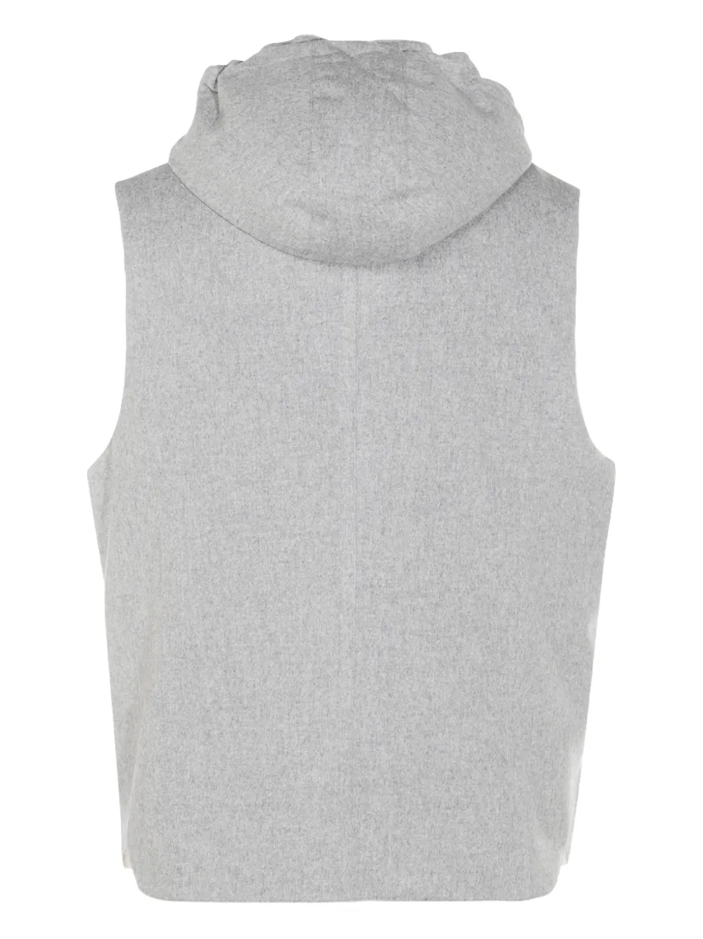 Brunello Cucinelli Gilet met capuchon en knopen Grijs